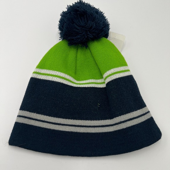 Seattle Seahawks Beanie Hat Pom Pom‎ Knit NFL Winter Cap Officially Licensed - Picture 2 of 2